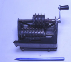 calculator mecanic extrem de rar vechi masina calcul 1930 defect foto