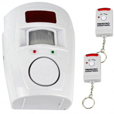 Alarma de casa Wireless cu senzor de miscare si 2 telecomenzi foto