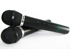 Set doua microfoane wireless cu 2 canale foto