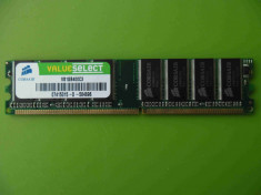 Memorie RAM PC DDR1 1GB PC3200 400MHz CORSAIR foto