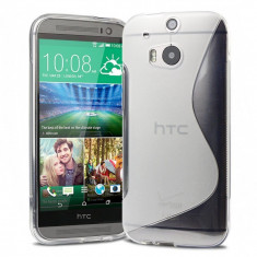 Husa silicon transparenta s line HTC ONE 2 M8 + folie protectie ecran foto