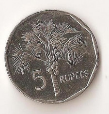 Moneda 5 rupees 2007 - Seychelles foto