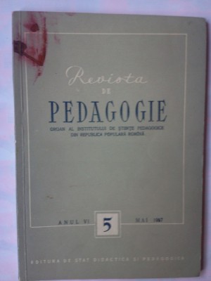 REVISTA DE PEDAGOGIE 5/1957 - MAI 1957 foto