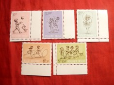 Serie- Jocuri de Copii 1966 Belgia , 5 val. foto