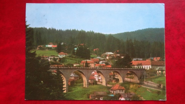 Vedere - Carte postala - Borsec - Podul de la intrarea in statiune