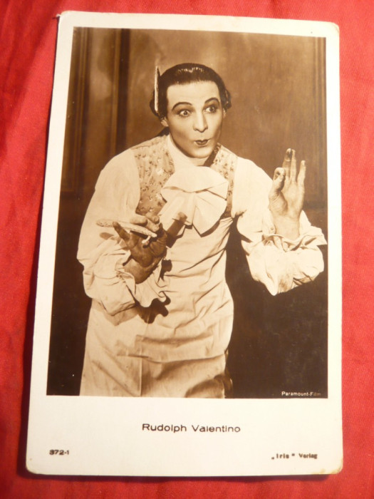 Ilustrata Personalitati - Rudolph Valentino -rol comic , interbelica