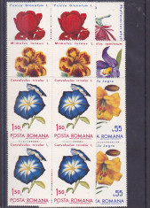 Romania ,flori 1971 bloc de 4 ,nr lista 767. foto