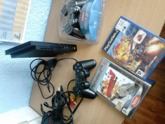 PlayStation2 + 2 jocuri + 2 joystick-uri foto