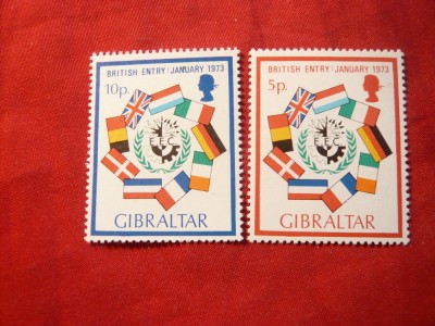 Serie - Intrarea in UE Marea Britanie 1973 , 2 val. foto