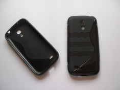 HUSA Samsung Galaxy S4 mini NEAGRA GEL TPU WAVE SLINE + FOLIE STICLA SECURIZATA foto