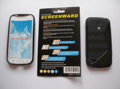 HUSA Samsung Galaxy S4 mini NEAGRA SILICON GEL TPU WAVE SLINE + FOLIE ECRAN foto