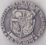 Insigna Expozitia de Filatelie Tematica , Constanta 20.07.1975 - Tomis &#039;75