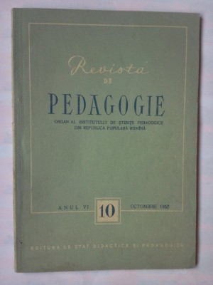 REVISTA DE PEDAGOGIE 10/1957 - OCTOMBRIE 1957 foto