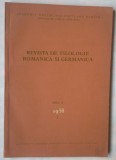 REVISTA DE FILOLOGIE ROMANICA SI GERMANICA 1958