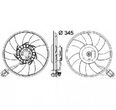 Ventilator radiator OPEL INSIGNIA limuzina PRODUCATOR HELLA 8EW 351 041 481 foto