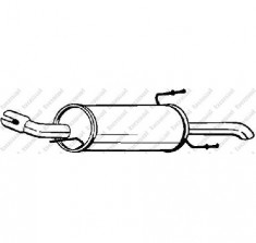 Toba esapament finala OPEL ASTRA G combi F35 PRODUCATOR BOSAL 185 287 foto