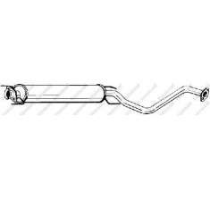 Toba esapamet intermediara OPEL VECTRA B 36 PRODUCATOR BOSAL 286 151 foto