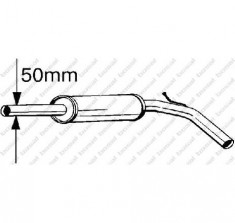 Toba esapamet intermediara VW POLO 6N1 PRODUCATOR BOSAL 233 395 foto