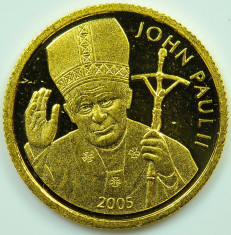 ticuzz - Samoa i Sisisfo 10 $ 2005 - Papa Ioan Paul II - moneda de aur foto