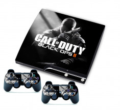 Skin Autocolant Sticker Playstation 3 PS3 Slim CALL OF DUTY BL OPS II foto