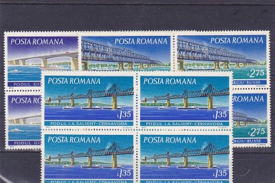 Romania Poduri bloc de 4 ,nr lista 795. foto