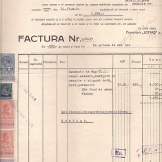 % factura cu antet -FORESTA LOMAS s.a.r. anul 1938