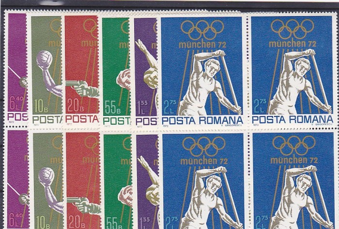 Romania olimpiada Munchen bloc de 4,nr lista 797.