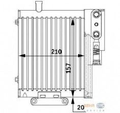 Radiator racire ulei cutie de viteze automata AUDI A4 8E2 B6 PRODUCATOR HELLA 8MO 376 729 591 foto