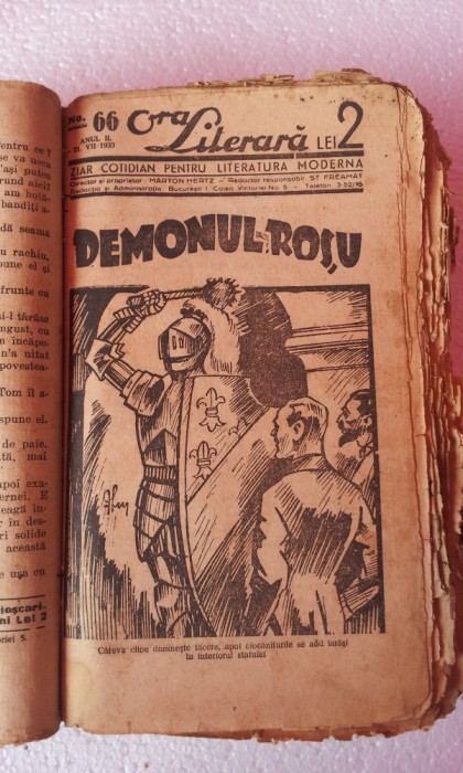 ZIAR COTIDIAN PENTRU LITERATURA MODERNA - ORA LITERARA - DEMONUL ROSU