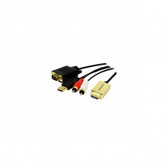 Adaptor Logilink HDMI - VGA + audio (T/T), alimentare USB, lungime cablu 2m (CV0052A) foto