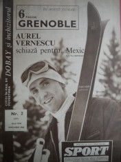 HOPCT REVISTA SPORT NR 2 [ 217 ] ANUL XXI -IANUARIE 1968 / AUREL VERNESCU ! foto