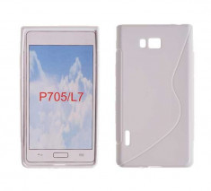 Husa LG Optimus L7 P700 P705 TPU S-LINE White foto