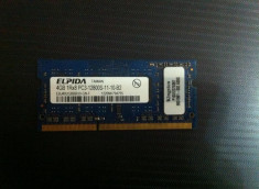 Placuta Ram Rami Laptop DDR3 4Gb - 1600Mhz PC3- 12800S 11-10-B2 Elpida foto