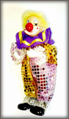 Arlechin / Clown - papusa mecanica - music box cu cheita foto