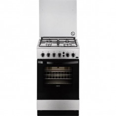 Aragaz Zanussi ZCG212J1XA, 4 arzatoare pe gaz, aprindere electrica plita, grill, rotisor, 50 cm, inox foto