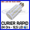 BEC LED E14, E27 - 60 SMD 5050 - ECHIVALENT 65W - ALB CALD, ALB RECE - 220V, 50 - 100, &gt; 10000, Becuri economice