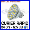SPOT LED MR16, GU10, E14, E27 - 27 SMD 5050 - ECHIVALENT 30W - ALB RECE SAU CALD, Becuri LED, Rece (4100 - 4999 K), ZDM