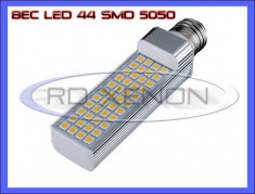 BEC LED PENTRU APLICA E27 - 44 SMD 5050 - ECHIVALENT 50W - ALB CALD - 220V foto
