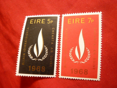 Serie- Anul International al Drepturilor Omului 1968 Irlanda , 2 val. foto