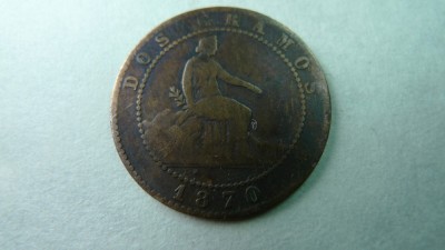 SPANIA - 2 CENTIMOS - 1870 foto