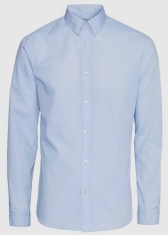 Camasa barbateasca H&amp;amp;M albastra Easy Iron, marime S, purtata de 2 ori foto