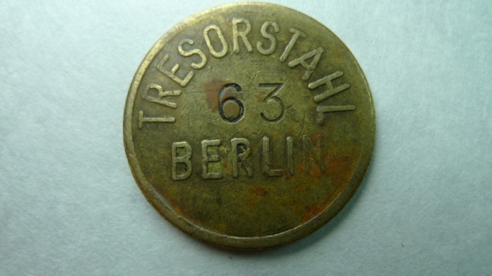 JETON - TRESOR STAHL BERLIN - KREISSPARKASSE MUNSTER - ZWEIGSTELLE GREVEN