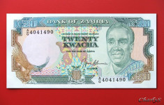 ZAMBIA - 20 Kwacha ND ( 1989 - 1991 ) - UNC foto