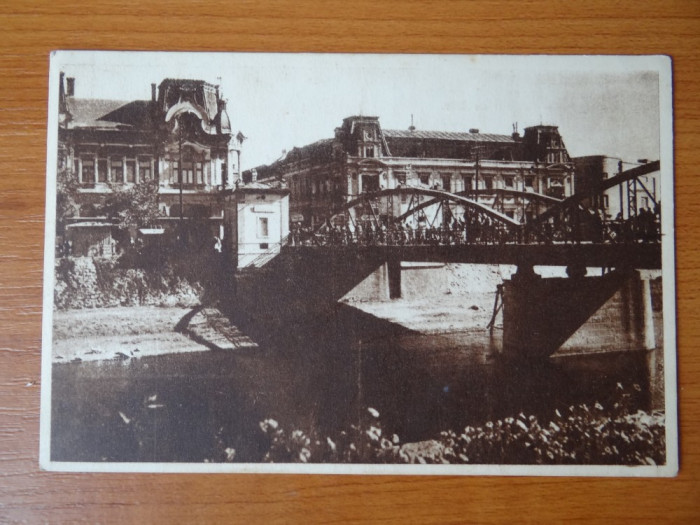 Carte postala - Vedere - Sepia - anii 50 - Lugoj podul de fier