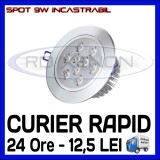 SPOT LED INCASTRABIL - 9W EPISTAR - ECHIVALENT 70W - ALB RECE SAU CALD, ZDM