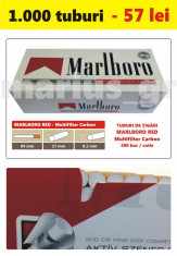 1.000 tuburi Marlboro RED - Multiflitru Carbon / pentru umplut tigari cu tutun foto