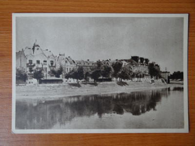 Carte postala - Vedere - Sepia - anii 50 - Lugoj pe malul Timisului foto