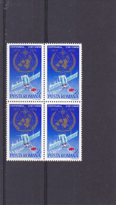 Romania ,meteo ,bloc de 4,nr lista 825.