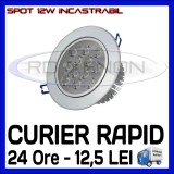 SPOT LED INCASTRABIL - 12W EPISTAR - ECHIVALENT 95W - ALB RECE SAU CALD, ZDM