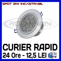 SPOT LED INCASTRABIL - 12W EPISTAR - ECHIVALENT 95W - ALB RECE SAU CALD